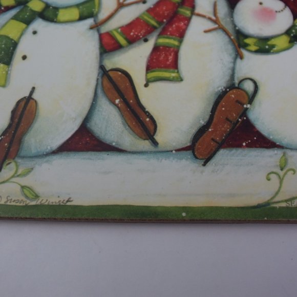 Vintage Seagull Studios Holiday Snowmen Coasters Set of 6 Design by Susan Winget - Picture 7 of 12